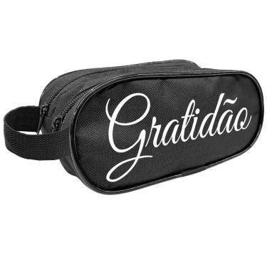 Imagem de Estojo Escolar Espaçoso Resistente Faculdade Moderno Gratidão Tamanho:Único;Genero:Unissex;Cor:-Unissex