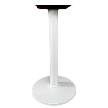 Imagem de Base de Mesa Zeta em Ferro Branco 72,50 cm (Altura) com Disco Redondo 