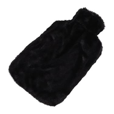 Imagem de Tgoon Garrafa de água quente com injeção de água, bolsa de água quente removível de 2000 ml para pescoço (preto)