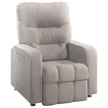 Imagem de Poltrona Reclinavel Do Papai Maldivas Veludo Marfim Marfim