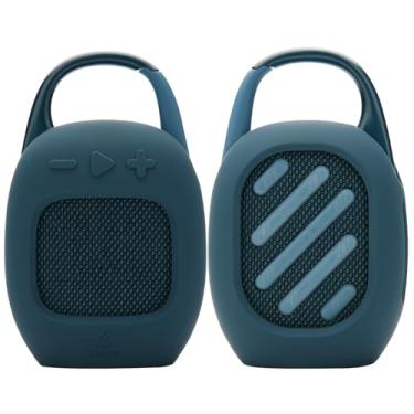 Imagem de TXEsign Capa de silicone compatível com JBL Clip 5 - capa protetora de suporte para alto-falante portátil para JBL Clip 5 (azul)