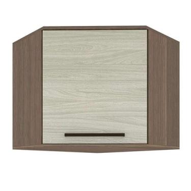 Imagem de Armário Aéreo de Canto Evolution 1 PT Tannat e Legno Crema - BATROL