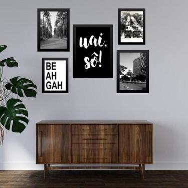 Imagem de Composição 5 Quadros Cidade De Belo Horizonte - Com Vidro - Quadros On