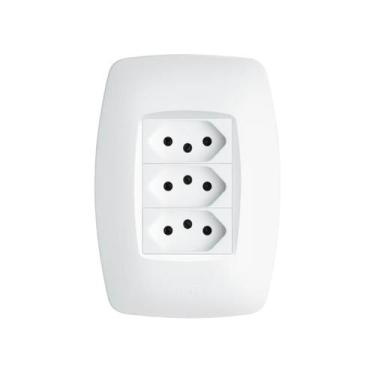 Imagem de Tomada tripla 2p+T 20A/250V Com Placa 4x2 Fame Elegance