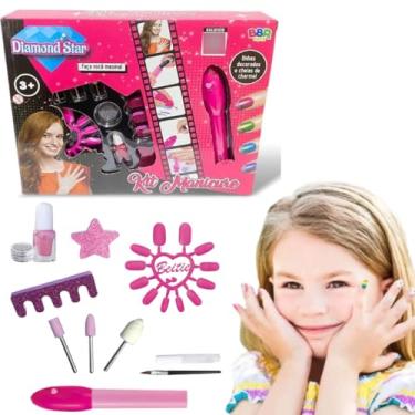 Imagem de Kit Manicure Infantil pintar unhas Brinquedo meninas