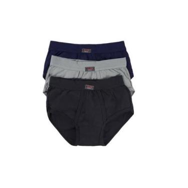 Imagem de Kit 3 Cuecas Adulto Slip Tradicional Com Abertura Click 120, M