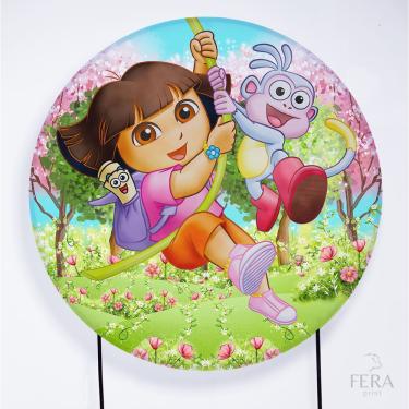 Imagem de Painel Decorativo para Festa 1,80x1,80 metros Vesti Fácil com Elástico Dora Aventureira - Fera Print