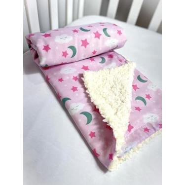 Imagem de Coberta Manta Macia Sherpa Estampado 100% Algodão (G, Soninho Rosa)
