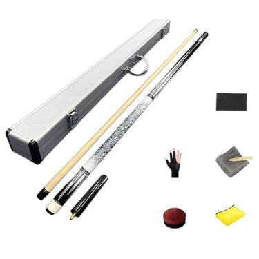 Imagem de Taco de sinuca de bordo de 1/2 - bastão de taco de bilhar de 147 cm com cabeça de 10,2 mm/11,8 mm/12,5 mm, bastões de sinuca para adultos, palos de billar para adultos (taco de sinuca + acessórios +