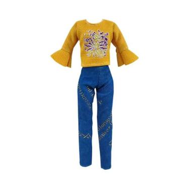 Imagem de Conjunto De Roupas De Boneca Bjd De 30cm, Vestido Fofo De Menina, Maqu