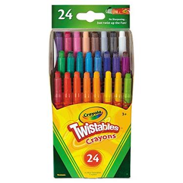 Imagem de Crayola Mini Lápis De Giz Twistables, 24 Cores/Pacote Azul, Cinza, Verde, Laranja, Violeta, Branco