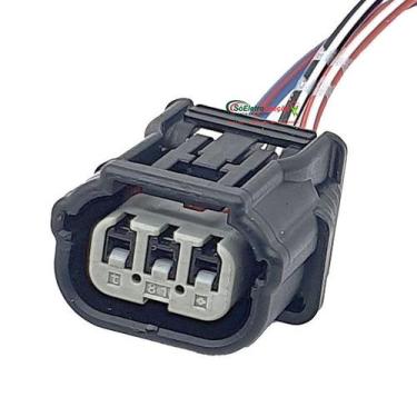 Imagem de Plug Conector 03 Vias Sensor Map Honda Civic Fit Accord CRV - RAINHA D
