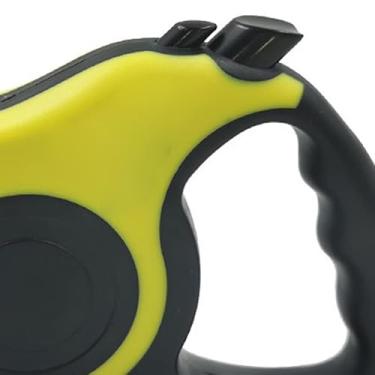 Imagem de HEEPDD Coleira Retrátil de Cachorro Com Controle de Botão Grande, Alça Confortável Cinto de Segurança Cão de Cão de de cã (YELLOW)