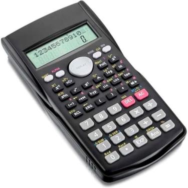Imagem de Calculadora Científica 240 Funções Display Duplo 12 Dígitos Cor Preto Desligamento Automático Ideal Para Faculdade Química Física Engenharia