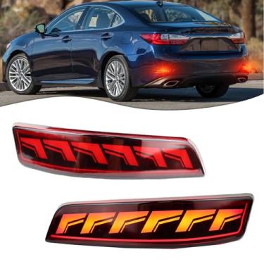 Imagem de ZDEERAOTO Refletores de para-choque traseiro de LED completo kit de recursos de lâmpadas traseiras de freio de neblina para Lexus ES350 ES300h 2013-2018, 2013-2020 GS200t GS350 GS460 GS450h Lâmpada de