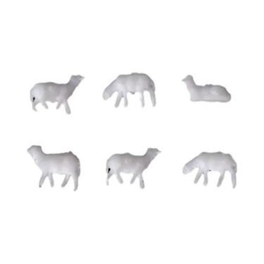 Imagem de Conjunto De Modelo De Brinquedo Animal De Ovelha Branca, 10 Peças, Pai