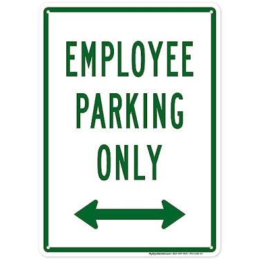 Imagem de Employee Parking Only Sign - 10"x14" - .040 Rust Free Aluminum - Made in USA - UV Protected and Weatherproof - A82-219AL