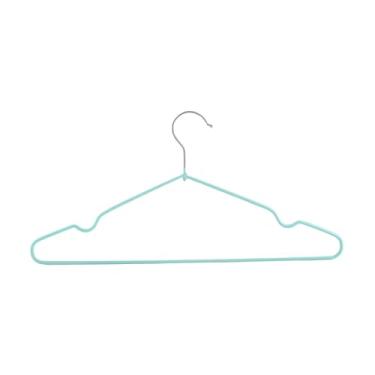 Imagem de Cabide anti -deslizamento cabide de aço inoxidável salvamento de plástico para adulto cabide de camisa para a organização de guarda -roupa doméstica (Verde)