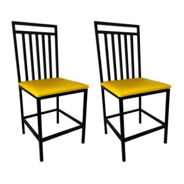 Imagem de Kit 2 Cadeira Reforçada Para Cozinha E Sala Jantar Moderna Eliane Asse