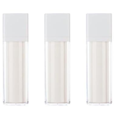 Imagem de CALLARON 3 Frascos de Bomba Cosmética Airless, Dispensador de Loção Viagem, Frascos Creme Facial Recarregáveis, Branco, 30ml