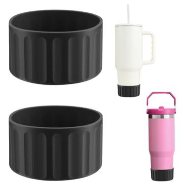 Imagem de Bota protetora de silicone de 2 peças, compatível com Stanley Tumbler para Quencher Adenture de 850 a 1134 g e para IceFlow 590-850 g, capa de manga inferior de garrafa de água antiderrapante, reduz o