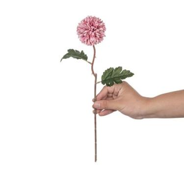 Imagem de Flores artificiais, bola de seda, crisântemo, buquê de noiva, casa, ar livre, jardim, quintal, festival (2 peças/9)