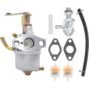 Imagem de Substituição de carburador para motor gerador Champion Power 1400 1800 watt 80cc 42432 12.131000.01-02 42436 100403 com kit de válvula de desligamento do filtro de combustível