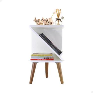 Imagem de Mesa Cabeceira Z Tripé Retrô Pé Palito Quarto Sala - Beto Moveis, BRAN