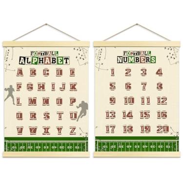 Imagem de Buildinest Tabela de parede de números Abc para pôsteres de aprendizagem infantil, pôster do alfabeto para crianças, decoração escolar em casa para decoração de parede de basquete, decoração de parede