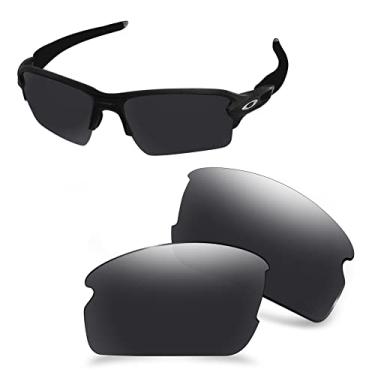 Imagem de AOZAN Lentes de reposição ANSI Z87.1 para óculos de sol Oakley Flak 2.0 XL OO9188, Ônix preto, Flak 2.0 XL