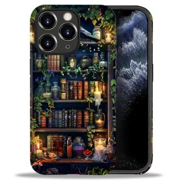 Imagem de DAIZAG Compatível com iPhone 11 Pro, Book Lover Bookshelf padrão completo plástico macio TPU, capa de canto de proteção dupla para iPhone 11 Pro