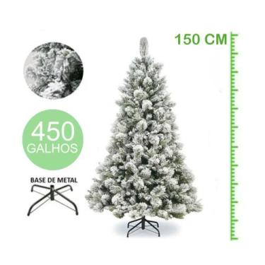 Imagem de Arvore De Natal Nevada Luxo 1,50m Galhos Realistas - BELA FLOR