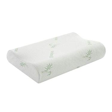 Imagem de Travesseiro de Espuma Viscoelástica de Bambu Travesseiros Anti-alérgicos para Cama Cervical, Estilo 1, Tamanho real