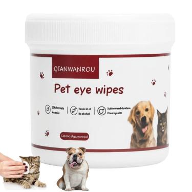Imagem de Lenço Umedecido Cao Pet Gato Cachorro Limpeza Olhos Higiene Cuidado Hipoalergenico Suave Animal de Estimaçao