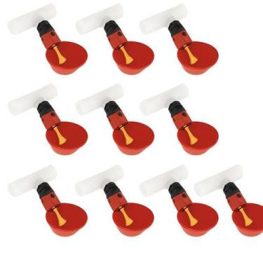 Imagem de 10 Bebedouros Automáticos Aves Galinha Codorna Conexão T - Brik Store