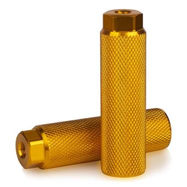 Imagem de KINSPORY 2 pinos de bicicleta para eixos de 0,9 cm, pinos de bicicleta antiderrapantes de liga de alumínio BMX para bancos traseiros de mountain bike, suportes de bicicleta de ciclismo, cavilhas de