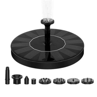 Imagem de Fonte solar para banho de pássaros - Bomba flutuante de fonte de água movida a energia solar com 6 bicos, tigela portátil decorativa cuspidora cachoeira para deck piscina quintal varanda lago koi