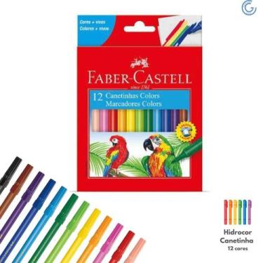 Imagem de Hidrocor 12 Cores Lavável Faber Castell