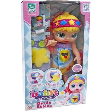 Imagem de Boneca babys collection dia de beleza loira 30cm super toys, ., UN