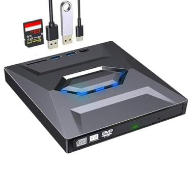 Imagem de MTWZMM Unidade Externa De Cd/Dvd Para Laptop, Gravador/Leitor Usb 3.0 5 Em 1 Compatível Com Computadores Mac E Windows, Sistemas Linux