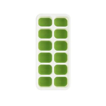 Imagem de Forma de Gelo Cubo com Tampa Rígida e Flexível Fundo Silicone (verde)