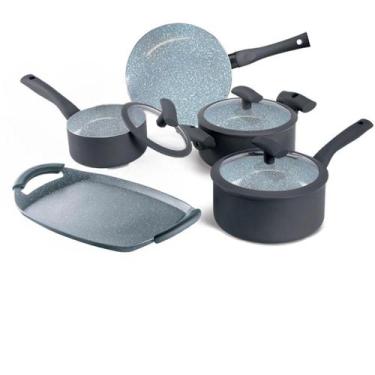 Imagem de Jogo Panelas Hercules Revestimento Ceramico Indução 5 Peças