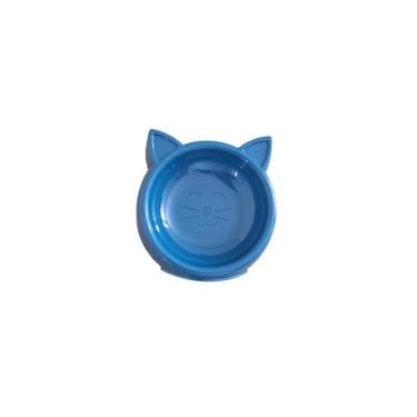 Imagem de Comedouro Pet Tijela p/ Gato Plástico Gatinho - Rodaless, Azul Escuro