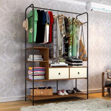 Imagem de Arara De Roupas Industrial Potts Preto Canela Off White