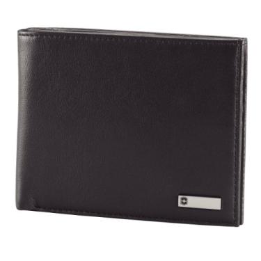 Imagem de Carteira Barcelona Victorinox Unissex de Couro Preto Liso