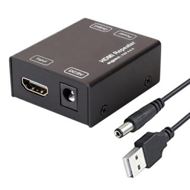 Imagem de DTECH Amplificador de sinal HDMI Booster Repetidor 4K 60Hz YUV 444 18Gbps 1080P HDCP 2.2 CEC 3D 4K2K Extender Boost até 164 pés compatível com VR TV Box Blu-ray Player HDTV monitor projetor computador