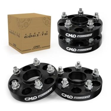 Imagem de Espaçadores de roda Hubcentric pretos de 2,5 cm x 108 cm compatíveis com Ford Fusion Jaguar F-Type XF XJ XJR XK XKR XE S-Type X-Type compatível com Lincoln LS Continental Mark VIII MKZ MKC (4 peças 63,4 mm M12x1,5)