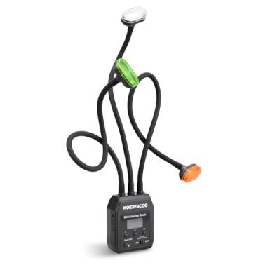 Imagem de KOERTACOO Flash macro triplo, 2 xenon (5600K) 1 x luz LED sólida (6500K) com braço estendido para fotografia macro de insetos e plantas, compatível com Sony, Canon, Nikon e Fujifilm.