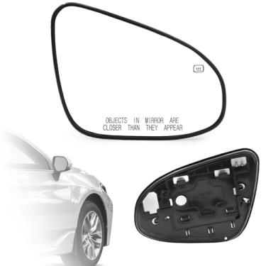 Imagem de E-Vniko Substituição de vidro do espelho aquecido do lado do passageiro para Toyota Camry 2012 2013 2014 2015 2016 2017, Avalon Hybrid 2013-18 - Espelho retrovisor direito com placa de suporte para