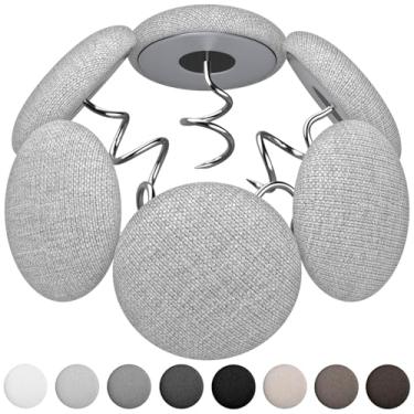Imagem de 12 cores de tecido coberto com botões de torção pinos de babados de poeira - para sofá, estofados, poltronas, capas de apoio de braço, saias de cama, capas de cabeleireiro, forros de cabeça (cinza claro, 24)
